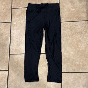 The Upside Black Crop High Rise Tie Waist Leggings